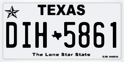 TX license plate DIH5861