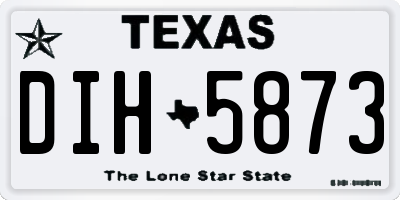 TX license plate DIH5873