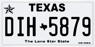 TX license plate DIH5879