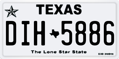 TX license plate DIH5886