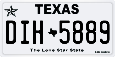 TX license plate DIH5889