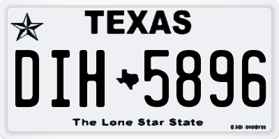 TX license plate DIH5896