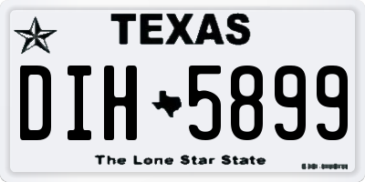 TX license plate DIH5899