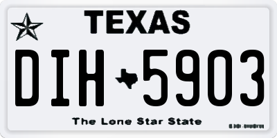 TX license plate DIH5903