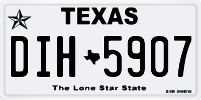 TX license plate DIH5907