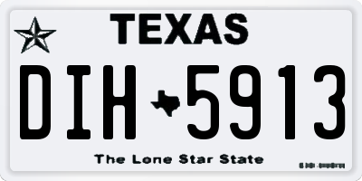 TX license plate DIH5913