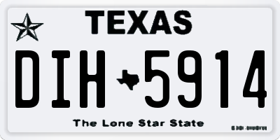 TX license plate DIH5914