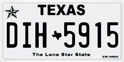 TX license plate DIH5915
