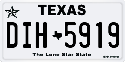 TX license plate DIH5919