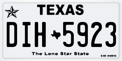 TX license plate DIH5923