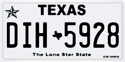 TX license plate DIH5928