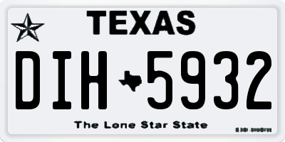 TX license plate DIH5932
