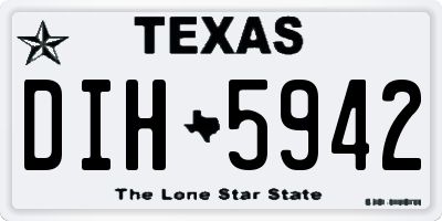 TX license plate DIH5942