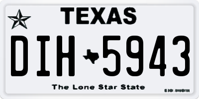 TX license plate DIH5943