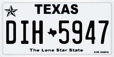 TX license plate DIH5947