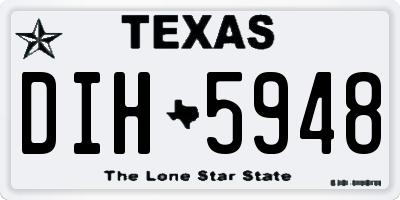 TX license plate DIH5948