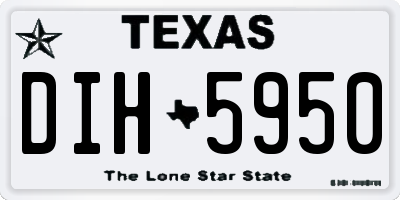 TX license plate DIH5950