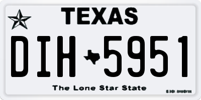 TX license plate DIH5951