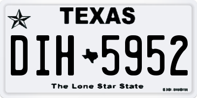 TX license plate DIH5952