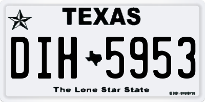TX license plate DIH5953