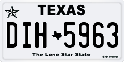 TX license plate DIH5963
