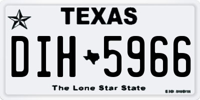 TX license plate DIH5966