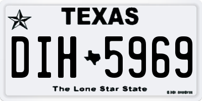 TX license plate DIH5969