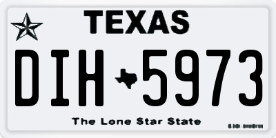 TX license plate DIH5973