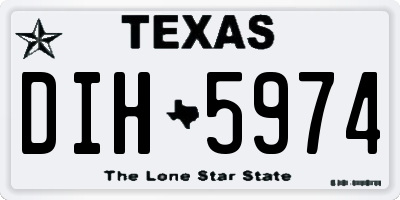 TX license plate DIH5974