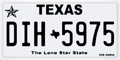 TX license plate DIH5975