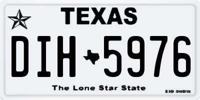 TX license plate DIH5976