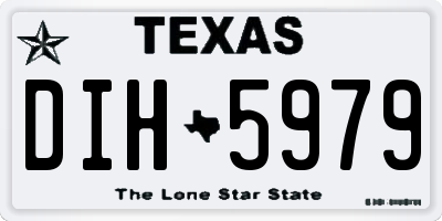 TX license plate DIH5979