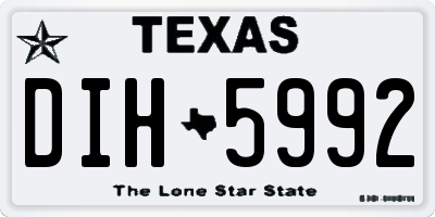 TX license plate DIH5992