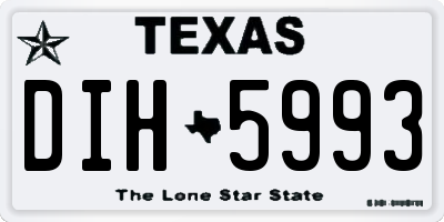 TX license plate DIH5993