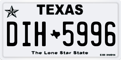 TX license plate DIH5996