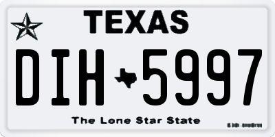 TX license plate DIH5997
