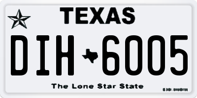 TX license plate DIH6005