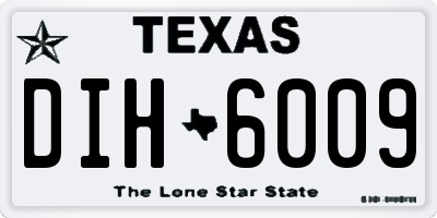TX license plate DIH6009