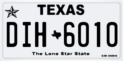 TX license plate DIH6010