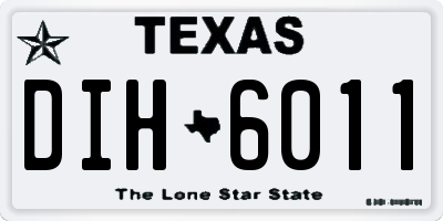 TX license plate DIH6011