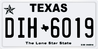 TX license plate DIH6019