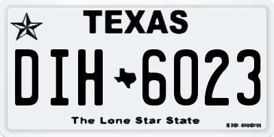 TX license plate DIH6023