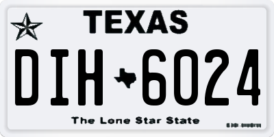 TX license plate DIH6024
