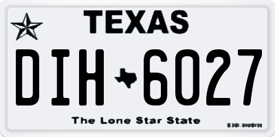 TX license plate DIH6027