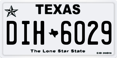 TX license plate DIH6029