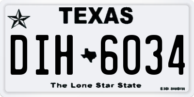 TX license plate DIH6034