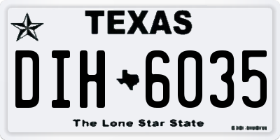 TX license plate DIH6035
