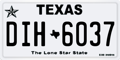 TX license plate DIH6037