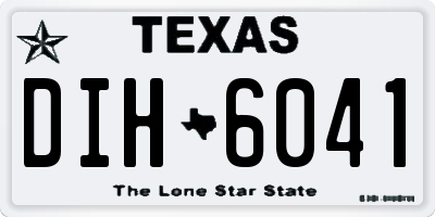 TX license plate DIH6041