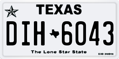 TX license plate DIH6043
